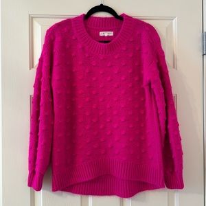 Lou & Grey for Loft hot pink sweater, size small